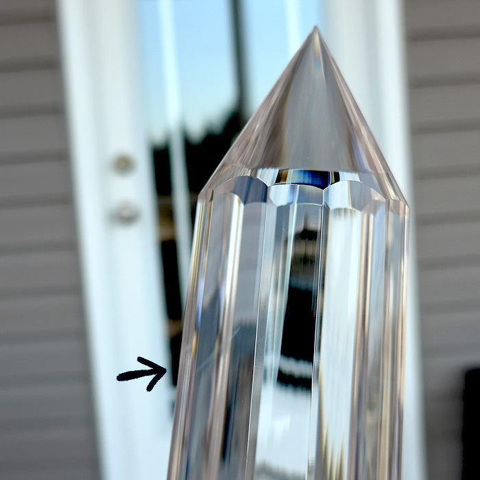 COLLECTOR'S ITEM: Long Slim 12 Gate 144 Facet Vogel Phi Crystal Wand by Ray Pinto