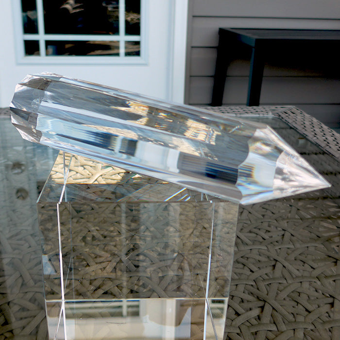 COLLECTOR'S ITEM: Long Slim 12 Gate 144 Facet Vogel Phi Crystal Wand by Ray Pinto