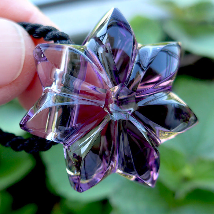 Bolivian Ametrine Flower of Isis Pendant by Lawrence Stoller