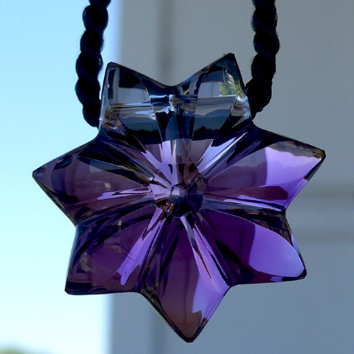 Bolivian Ametrine Flower of Isis Pendant by Lawrence Stoller