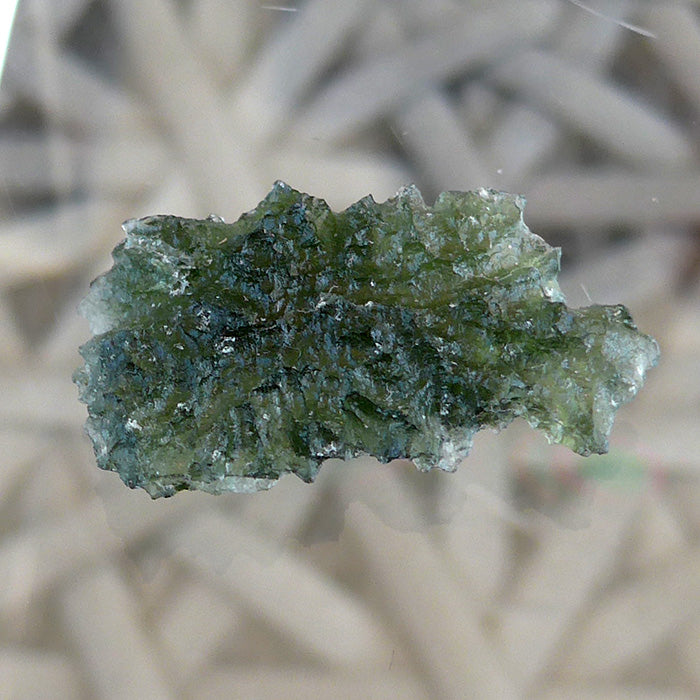 Translucent AAA Besednice Moldavite Leaf Specimen