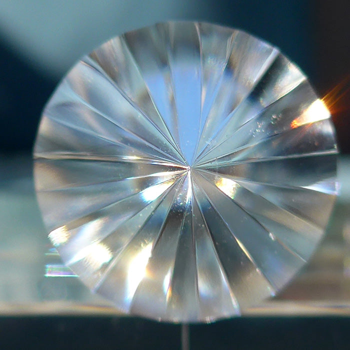 Long Slender 24 Facet Himalayan Quartz Vogel Wand with Manifestation Stone