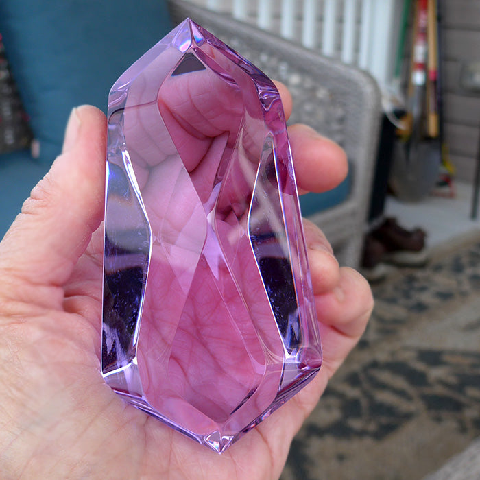 Compact Trichroic Lavender Quartz Infinite Energy Wand by Kings Amao