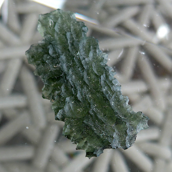 AAA Besednice Large Slim Spiky Leaf Moldavite Specimen