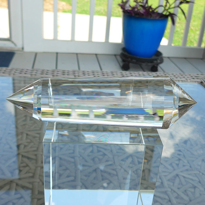 DEEP DISCOUNT: Sparkling 64 Facet Himalayan Quartz Vogel Wand by David Zhuang