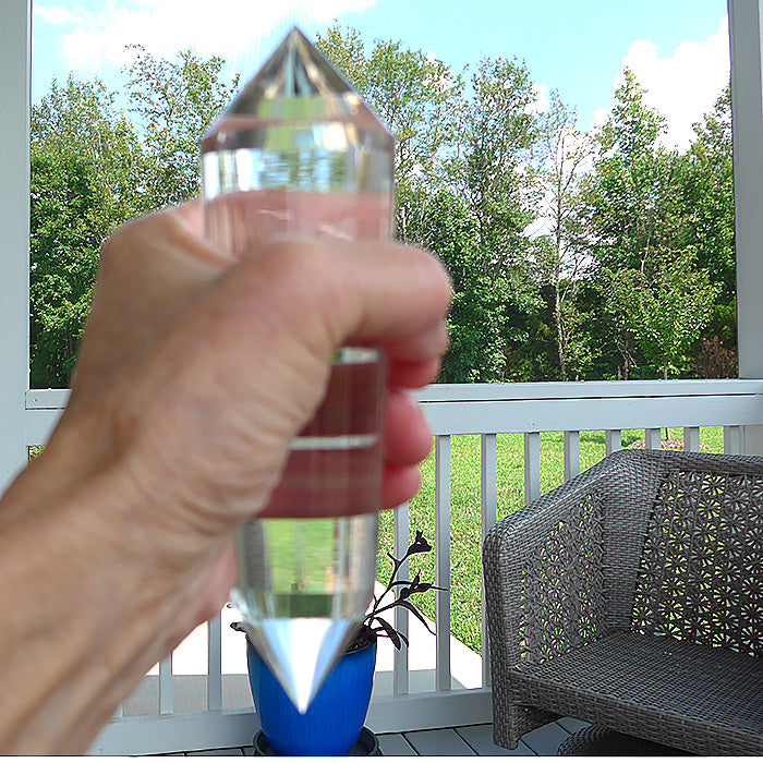 DEEP DISCOUNT: Sparkling 64 Facet Himalayan Quartz Vogel Wand by David Zhuang