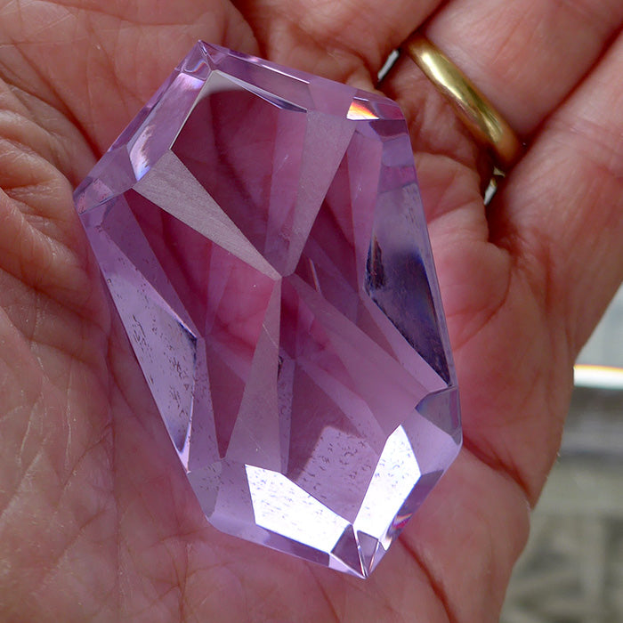 Compact Trichroic Lavender Quartz Unconditional Love Energy Wand by Kings Amao