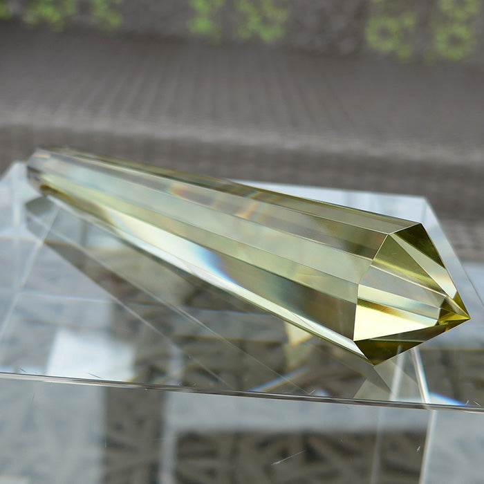 Luminous Zoned Octagonal Himalayan Citrine Vogel Wand by David Zhuang