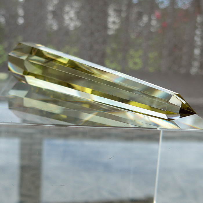 Luminous Zoned Octagonal Himalayan Citrine Vogel Wand by David Zhuang