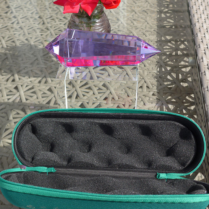 6/12 Sided Trichroic Lavender Quartz Vogel Wand by Kings Amao