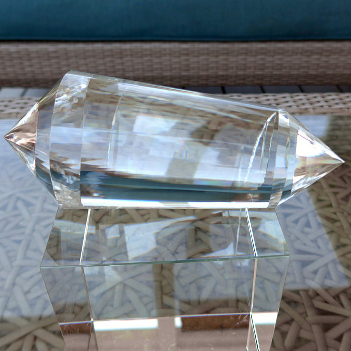 2X PRICE PLUNGE: Huge Fat 72 Sided Himalayan Quartz Kabbalistic Vogel Wand by David Zhuang