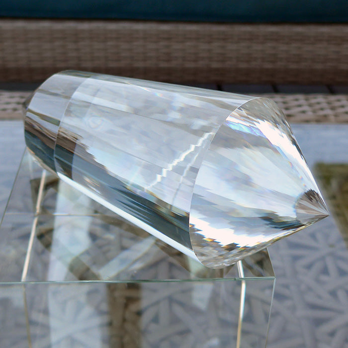 2X PRICE PLUNGE: Huge Fat 72 Sided Himalayan Quartz Kabbalistic Vogel Wand by David Zhuang