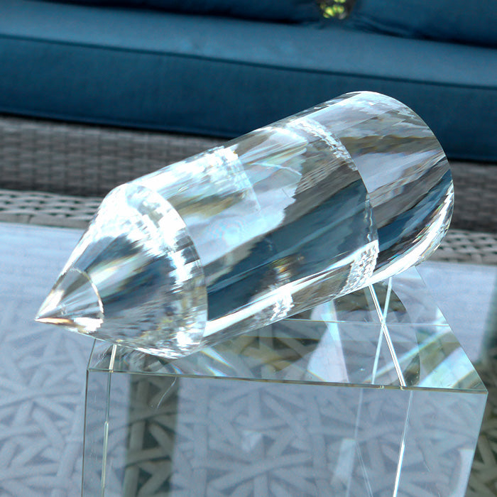 2X PRICE PLUNGE: Huge Fat 72 Sided Himalayan Quartz Kabbalistic Vogel Wand by David Zhuang