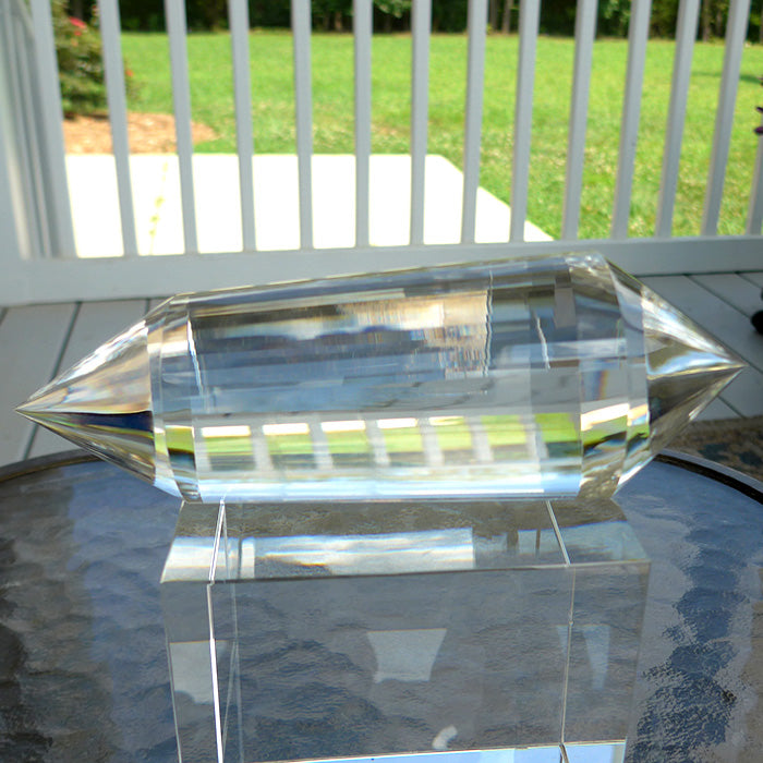 Translucent 64 Facet Himalayan Quartz Vogel Wand by David Zhuang with Phantom Veil
