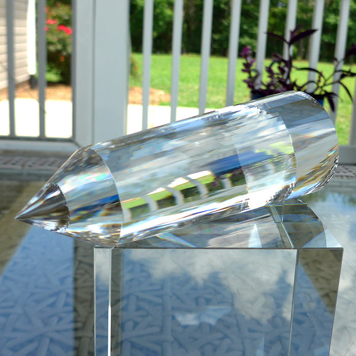 DOUBLE DISCOUNT: XTRA Large 64 Sided Himalayan Quartz Vogel Wand by David Zhuang