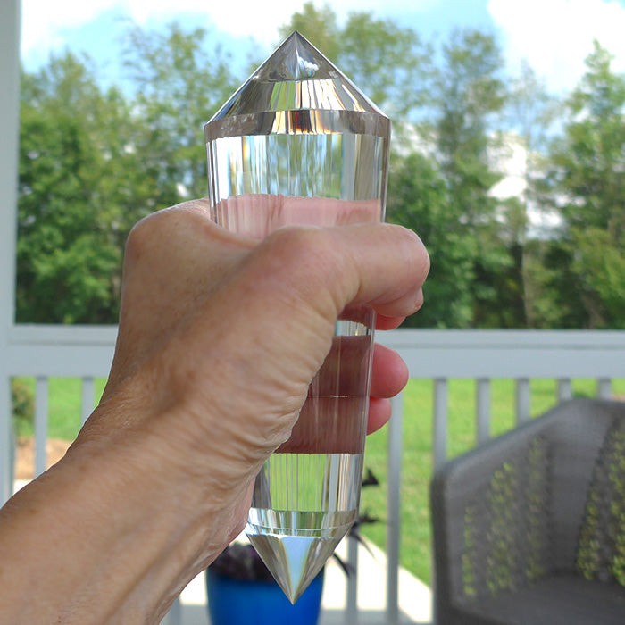 DOUBLE DISCOUNT: XTRA Large 64 Sided Himalayan Quartz Vogel Wand by David Zhuang