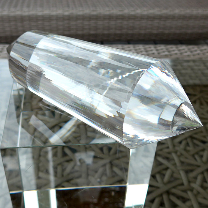 Fat 72 Sided Himalayan Quartz Vogel Wand with Blue Rutile by David Zhuang