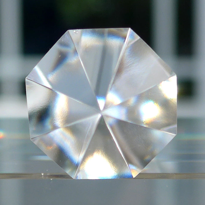 Long Slender Octagonal Himalayan Quartz Vogel Wand by David Zhuang