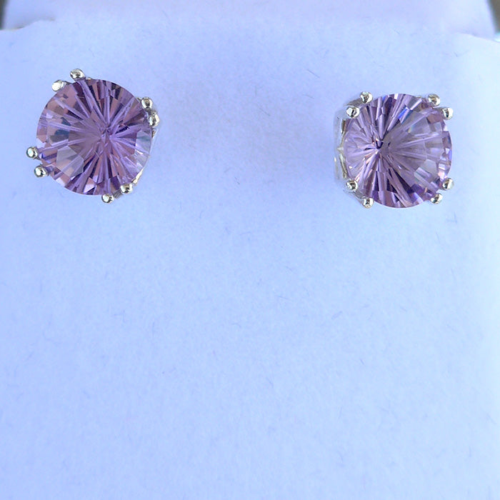 Amethyst Rich Rose de France Super Nova Stud Earrings