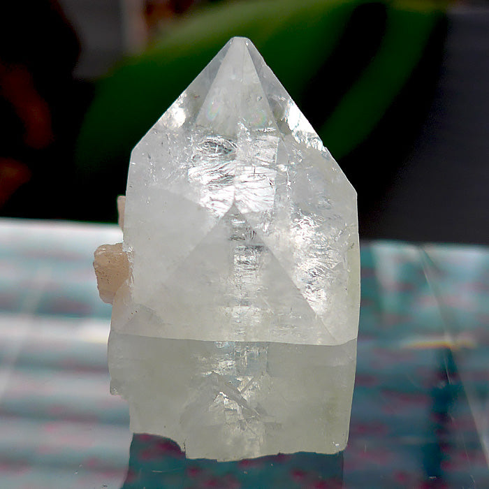 Gemmy Apophyllite Pyramid with Stilbite