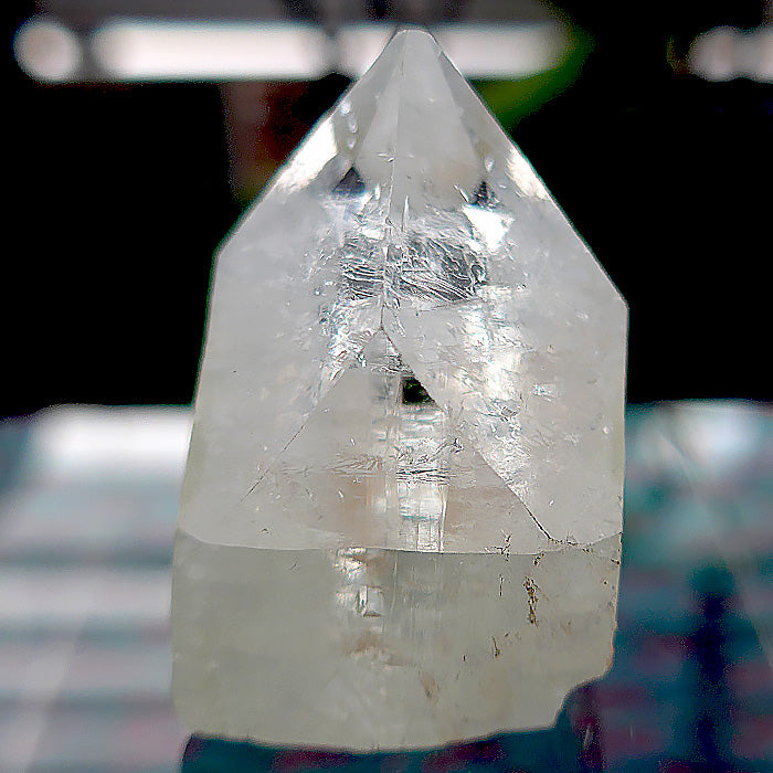 Gemmy Apophyllite Pyramid with Stilbite