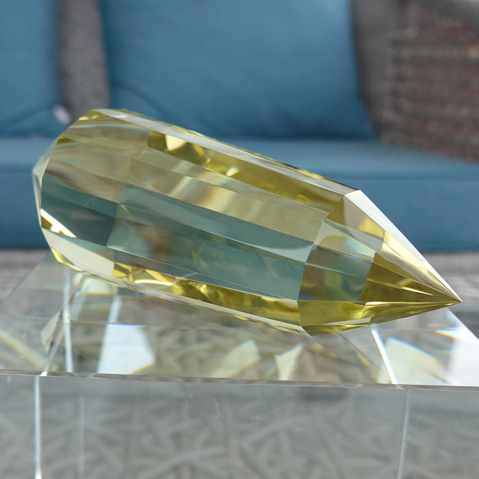 Ultra Clear 12 Sided Citrine Vogel Wand with Dark Zones
