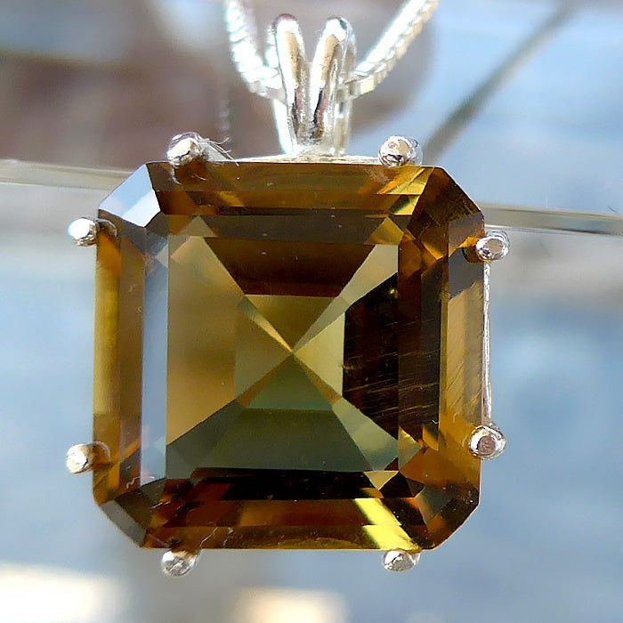 Citrine Earth Heart Pendant