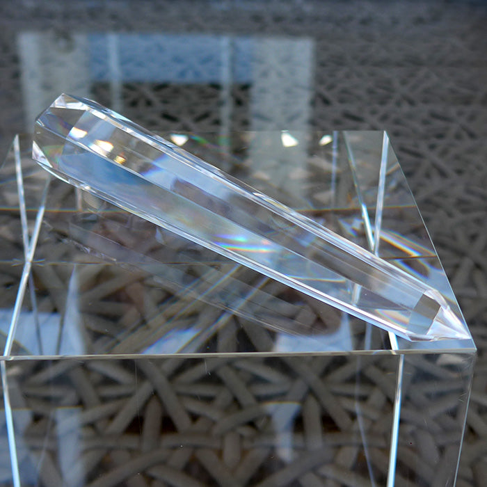 Elegant Heptagonal Himalayan Quartz Vogel Wand by David Zhuang