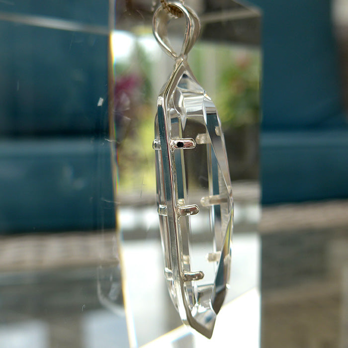 Clear Lemurian Quartz Infinite Energy Pendant Wand by Kings Amao