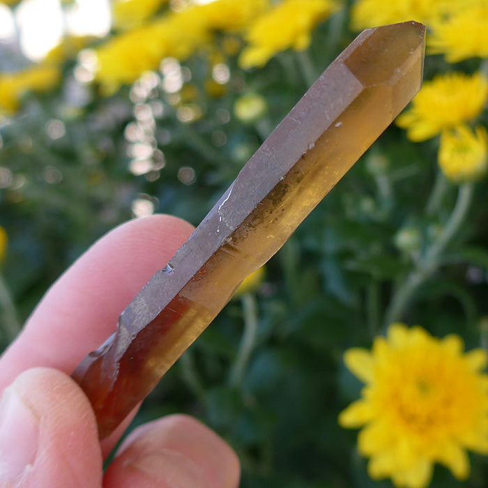 Congo Citrine Diamond Window Pane Wand