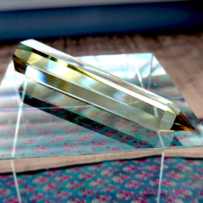 Slim Octagonal Tibetan Citrine Vogel Wand by David Zhuang