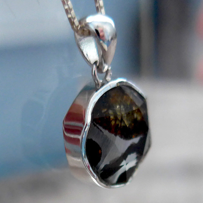 Double Sided Star of David Pallasite Pendant