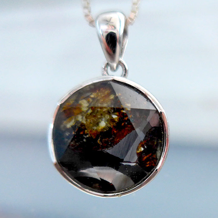 Double Sided Star of David Pallasite Pendant