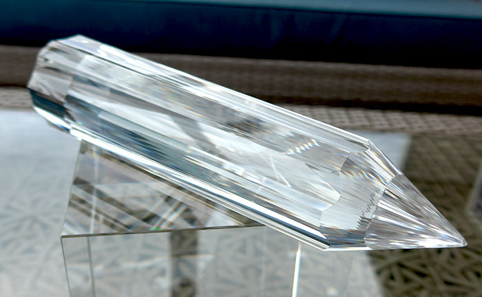 Collector's Item: Long Slender 6 Gate 108 Facet Dream Vogel Crystal Healing Wand by Ray Pinto