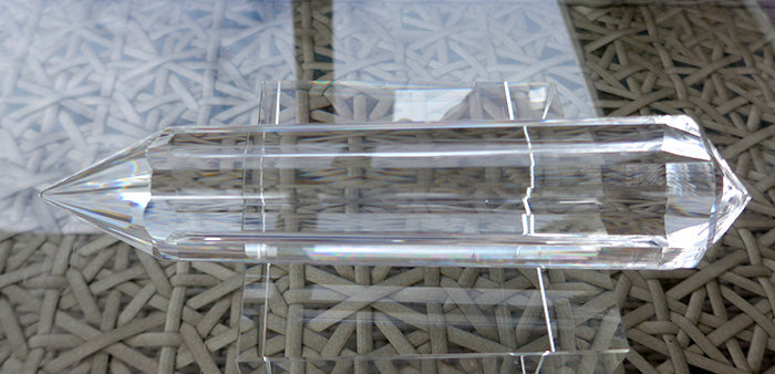 Collector's Item: Long Slender 6 Gate 108 Facet Dream Vogel Crystal Healing Wand by Ray Pinto