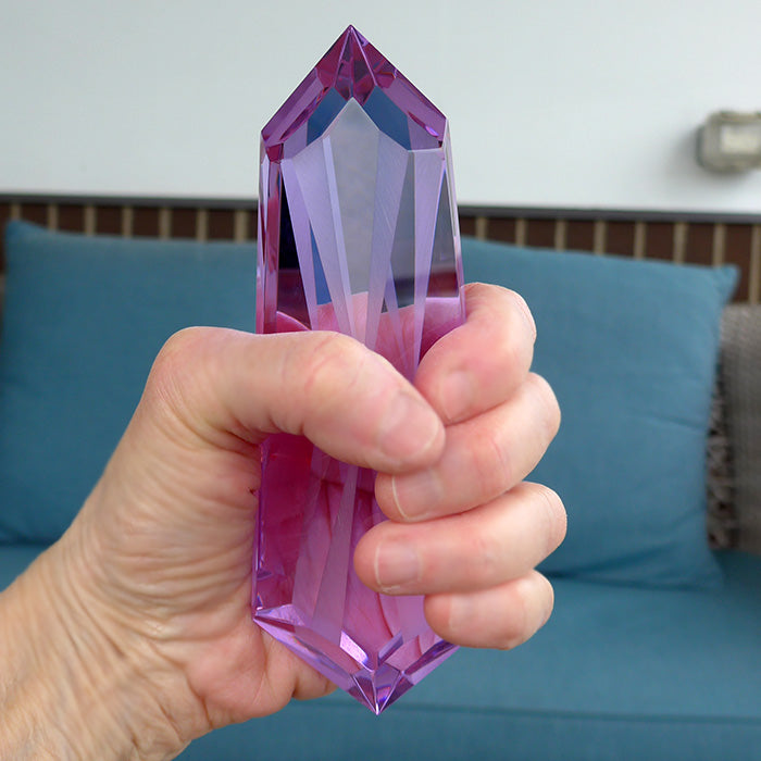 2X PRICE DROP: Large Lavender Quartz Unconditional Love Energy Wand by Kings Amao