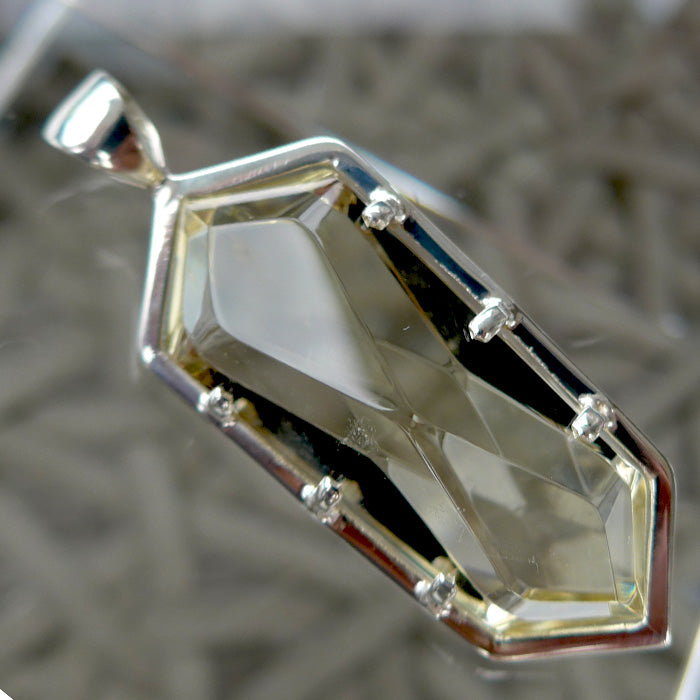 Golden Zambian Citrine Infinite Energy Pendant Wand by Kings Amao