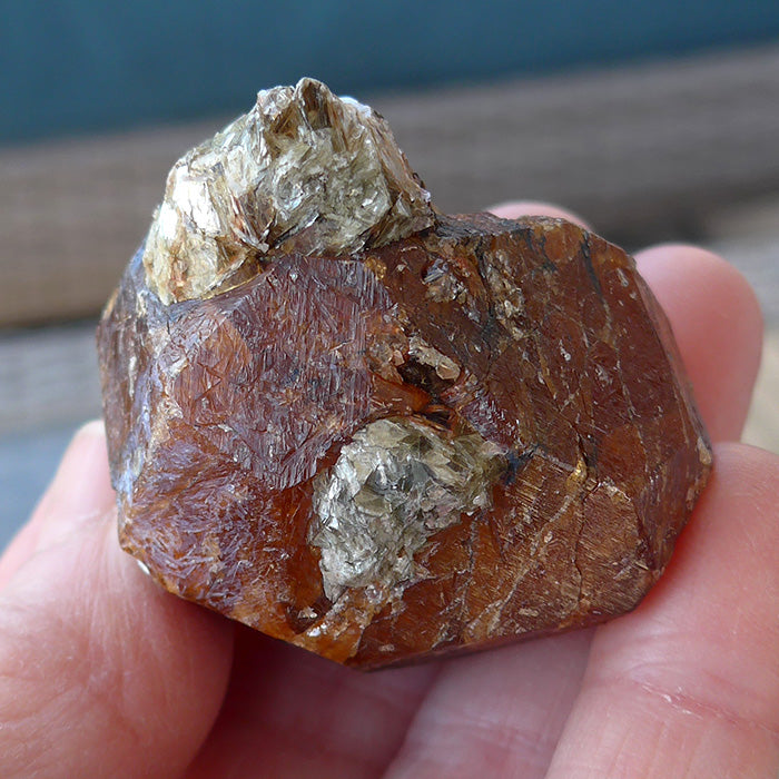 Giant Orange Spessartine Garnet with Braunite on Matrix
