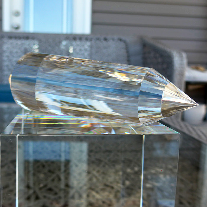 Huge 48 Facet Himalayan Quartz Vogel Wand by David Zhuang