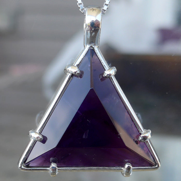 King Size Amethyst Non Tarnishing Star of David Pendant by Kings Amao