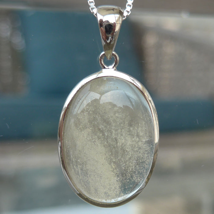 Fairy Dust Libyan Desert Glass Cabochon Pendant