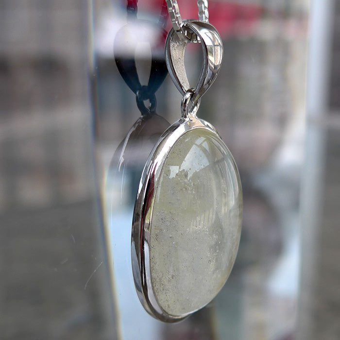 Fairy Dust Libyan Desert Glass Cabochon Pendant