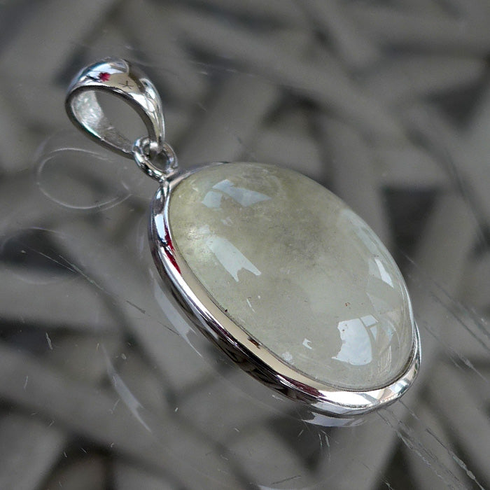 Small Translucent Libyan Desert Glass Cabochon Pendant