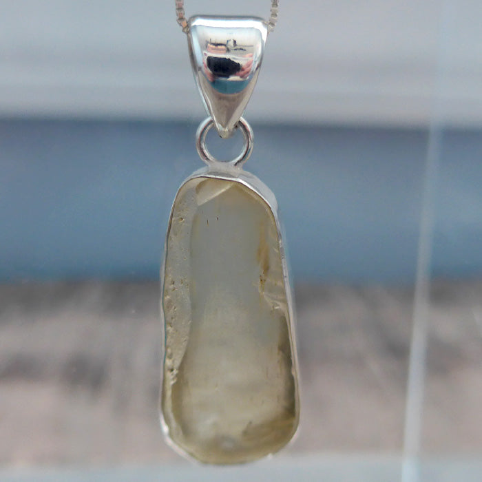 Lovely Long Oval Libyan Desert Glass Pendant