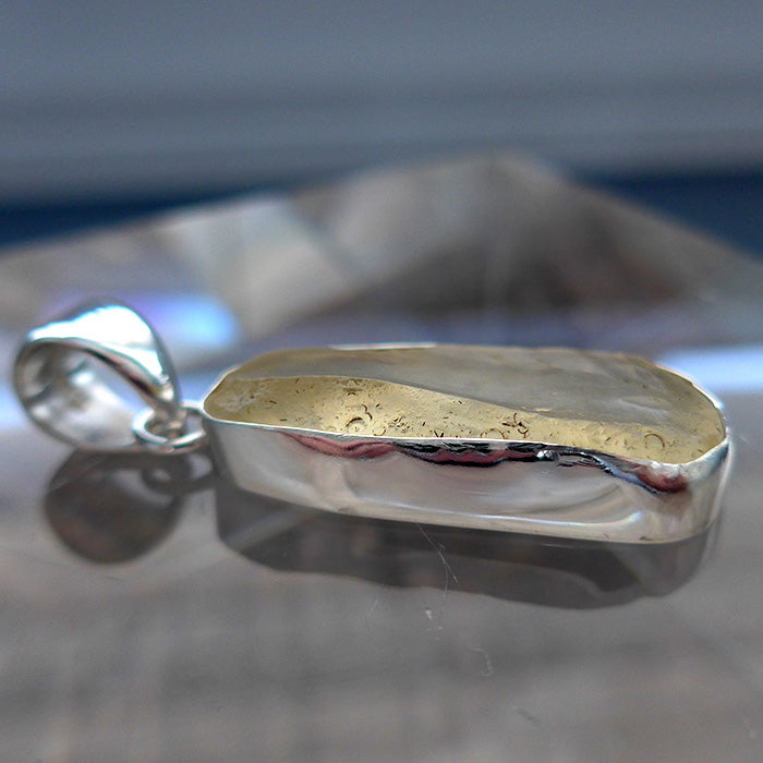 Lovely Long Oval Libyan Desert Glass Pendant