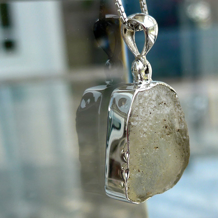 Libyan Desert Glass Trapezoidal Pendant