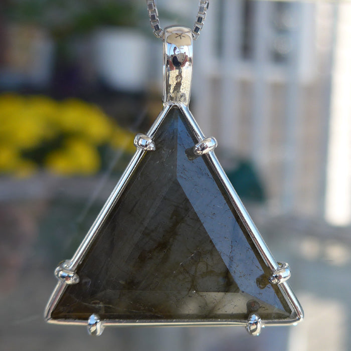 King Size Non-Tarnishing Labradorite Star of David by Kings Amao