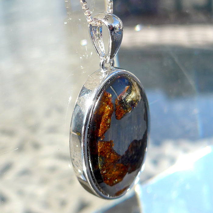 Large Oval Pallasite Pendant
