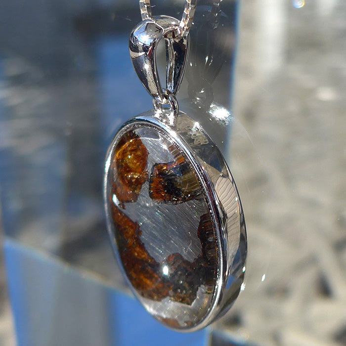 Large Oval Pallasite Pendant