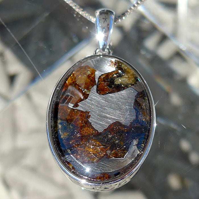 Large Oval Pallasite Pendant